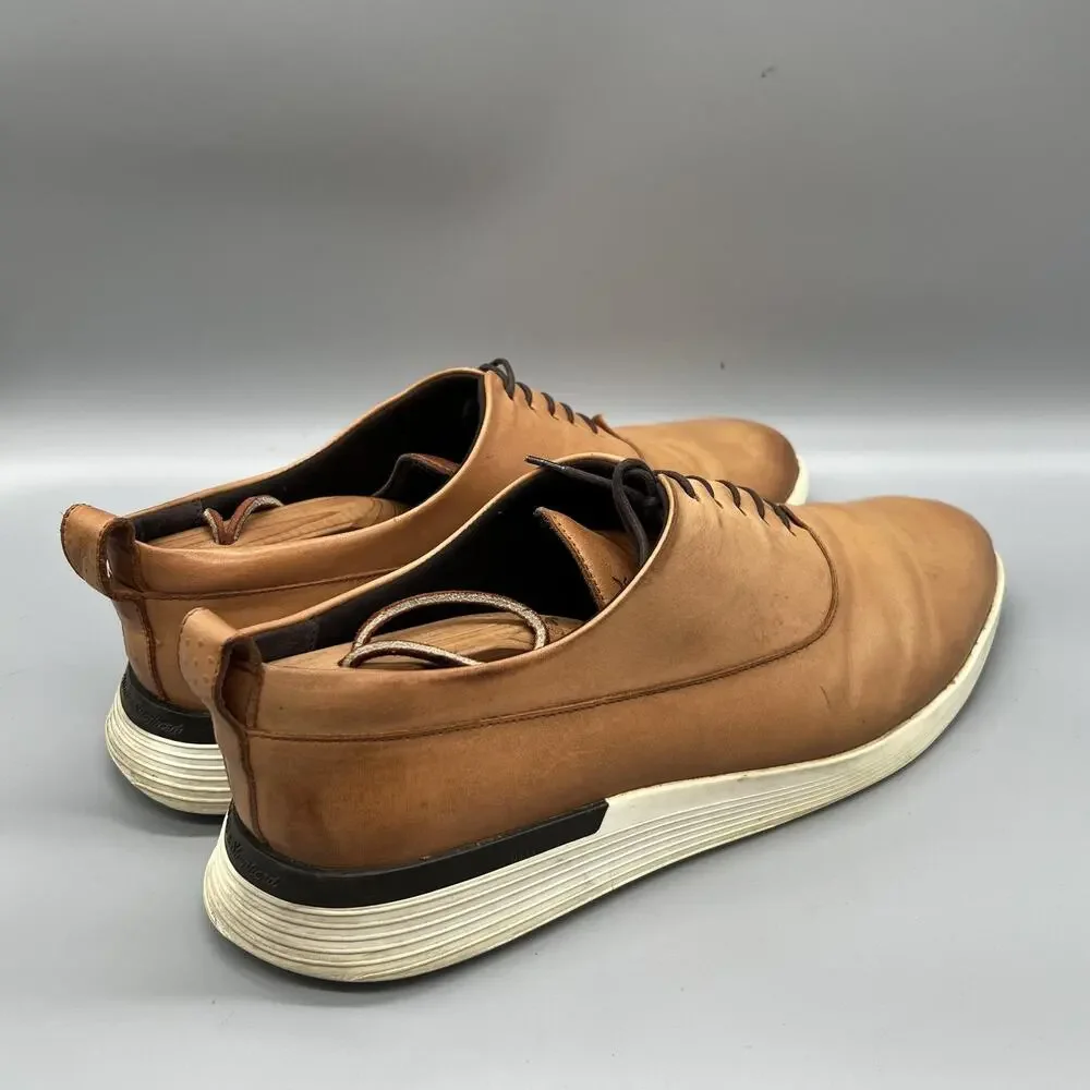Wolf & Shepherd Shoes Mens 11 Brown Leather Low Top Casual Sneakers Comfort